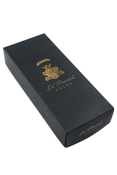La Pescara La'pescara Ultra Luxury 12-Piece Black Mercerized Men's Classic Socks Set Crp