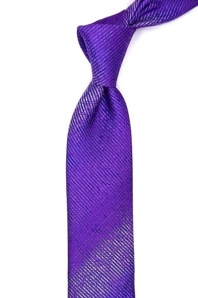 Kravatkolik Lilac Patterned Thin Tie - Sk7836