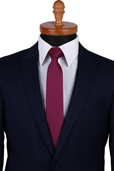 Kravatkolik Red Dot Pattern Slim Tie Sk7333