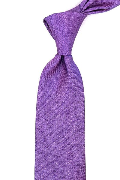 Kravatkolik Lilac Sand Pattern Classic Necktie with Handkerchief KK12349