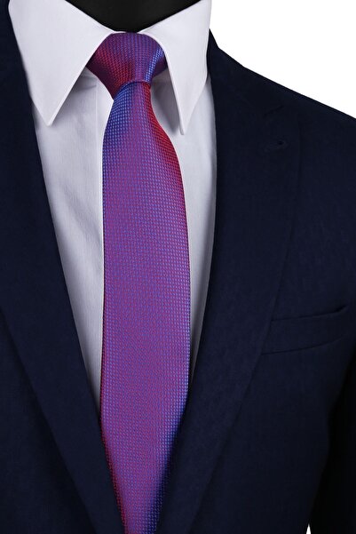 Kravatkolik Червена - синя вратовръзка с точки SK7336