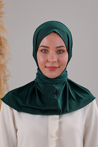 Melodi Scarf Eșarfă practică de nisip Hijab verde smarald - Bonnet compatibil...