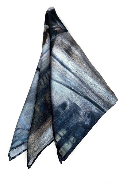 Kravatkolik Smoke Color Bicycle Motif Men's Pocket Handkerchief SPS590-66