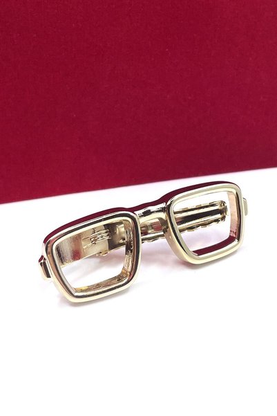 La Pescara Glasses Gold Tie Clip KIY17