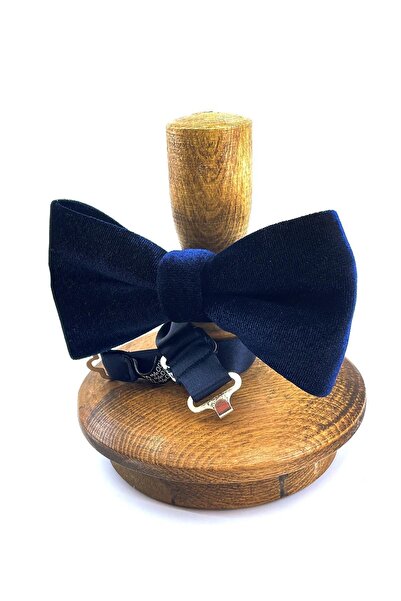 Kravatkolik Navy Blue Velvet Bow Tie P1690