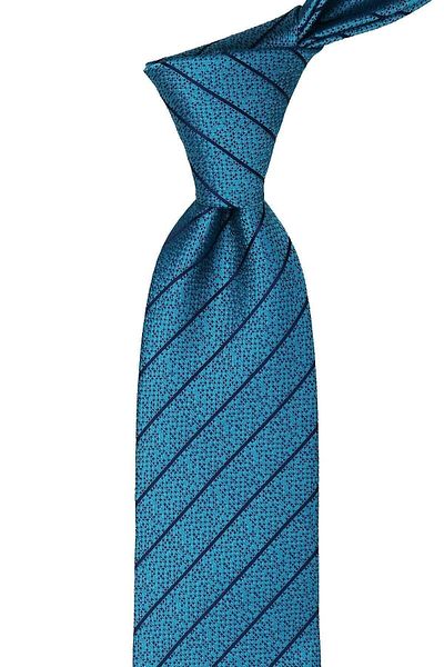 Kravatkolik Classic Tie with Green Line Pattern Handkerchief Kk9934