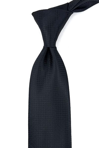 Kravatkolik Classic Tie with Black Dot Pattern Handkerchief Kk11112