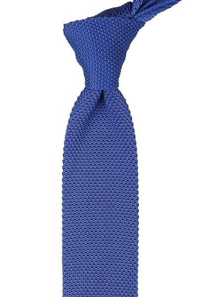 La Pescara Blue Plain Knit Tie 8233