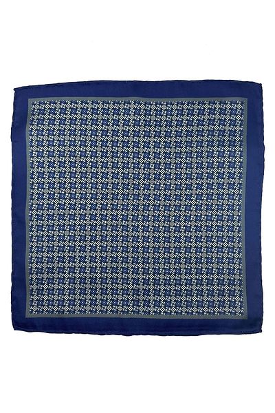 La Pescara Navy Blue Small Pattern Men's Pocket Handkerchief Sps552-20