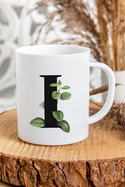 Kravatkolik Letter I Initial Printed Mug