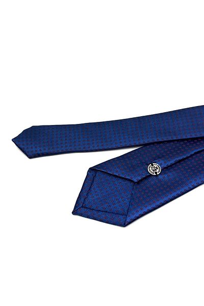Kravatkolik Navy Blue Dot Pattern Thin Tie SK7867