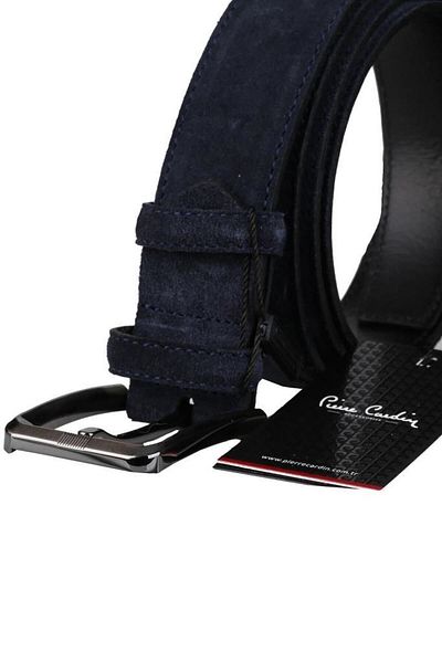 Pierre Cardin Men's Navy Blue Suede Belt KE30 KRVT8690002224173