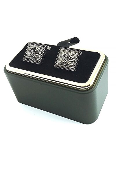 Kravatkolik Füme Renk Kare Kol Düğmesi Kd1545