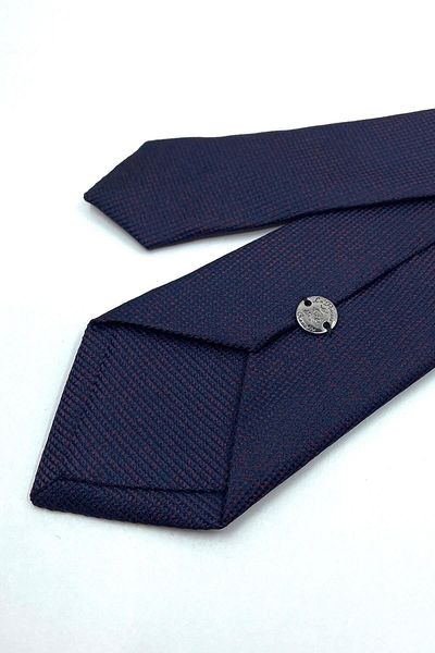 Kravatkolik Navy Blue Dot Pattern Thin Tie Sk7619