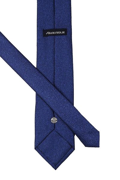 Kravatkolik Men's Navy Blue Sand Pattern Classic Necktie with Handkerchief Kk9829