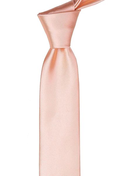 Kravatkolik Plain Slim Satin Tie with Melon Sk4515