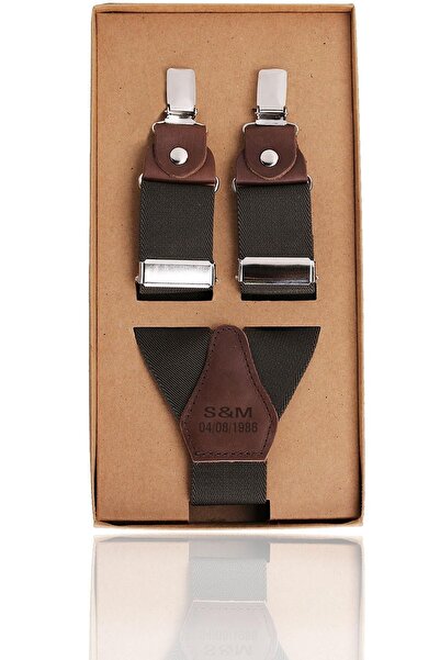 La Pescara Haki Renk Isme Özel Pantolon Askısı