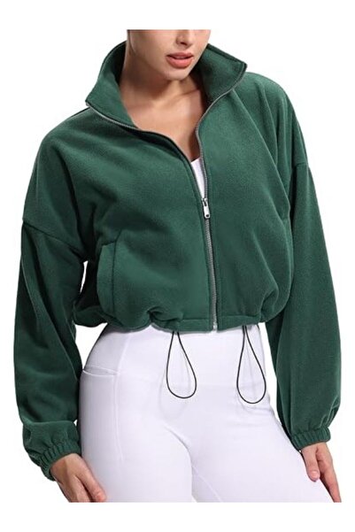 MOONBULL Women's Fleece - Elastic Waist Detailed and Zippered