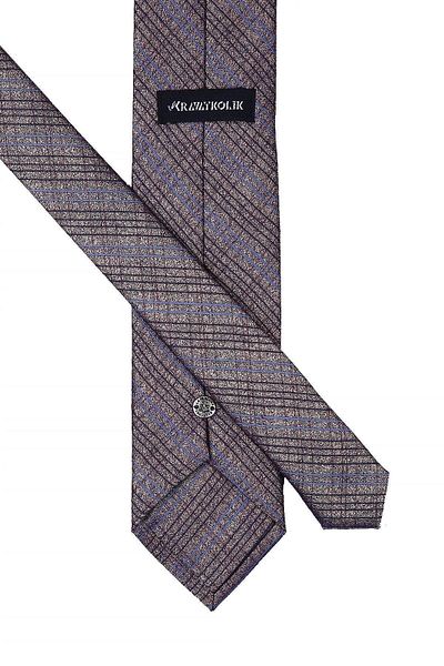 Kravatkolik Plaid Pattern Classic Tie with Handkerchief Kk10530