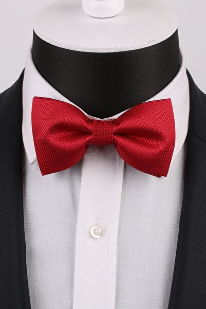 La Pescara Red Self Patterned Bow Tie P489