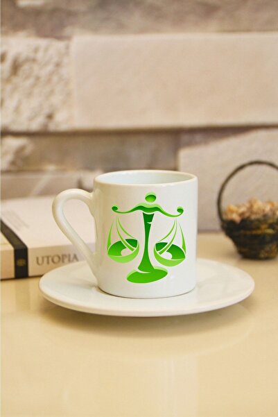 Hediyexpres فنجان قهوة تركي بتصميم برج الميزان