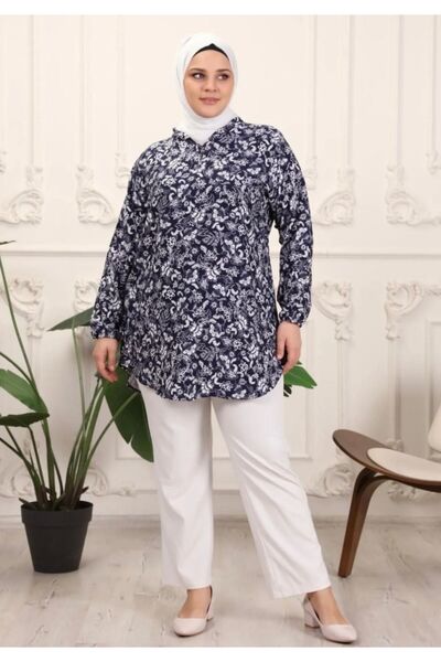 volkitolki Comfortable Cut Woven Tunic - Viscose Cotton Fabric