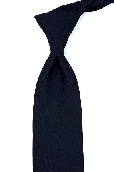 Kravatkolik Black Sand Pattern Classic Tie with Handkerchief Kk10994