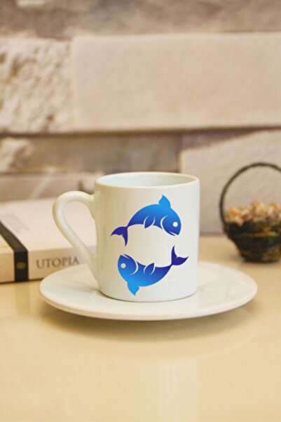 Hediyexpres كوب قهوة تركي بتصميم برج الحوت