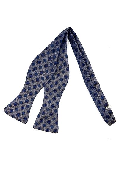 Kravatkolik Beige Motif Pattern Light Bow Tie AP149