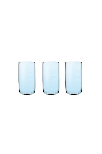 Paşabahçe Iconic Turquoise Soft Drink Glass 3 Pieces420805 365Cc