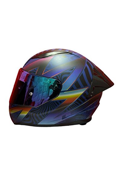 LS2 RAPID 2 RACE OPTIK MAT MAVİ-MOR KASK++SPOİLER-SET