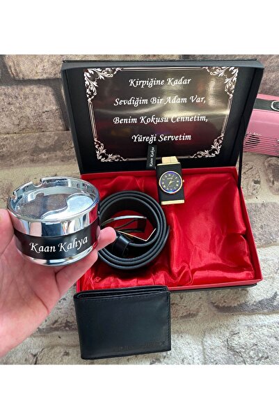 sihirlihediyem Metal Küllük , Cüzdan , Kemer , Saatli Çakmak