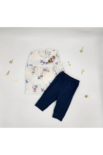 By Cwhr Keten Dantel Detaylı Çiçek Desenli Broşlu Kız Çocukı Bluz Kız Çocuk T...