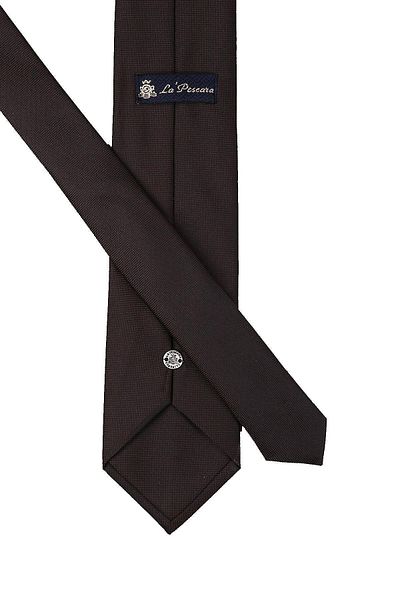 Kravatkolik Men's Brown Dot Pattern Classic Necktie with Handkerchief Kk10249