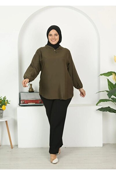 volkitolki Comfortable Cut Woven Tunic - Viscose Cotton Fabric