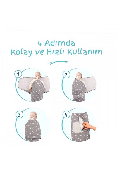 Sevi Mommyslab Store قماط أطفال من عمر 0 إلى 3 أشهر منقوش للموسم الجديد 100% قطن - جديد