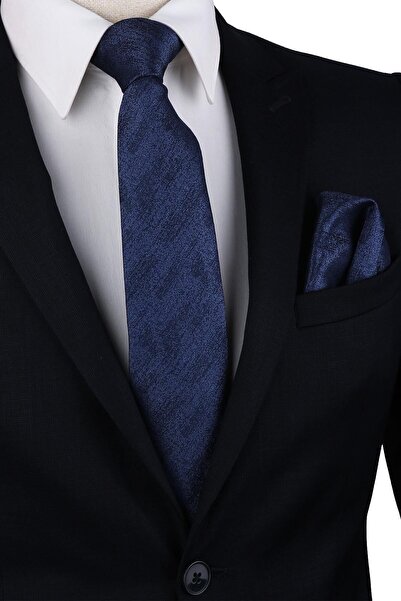Kravatkolik Синій класичний краватка з візерунком Kk10095