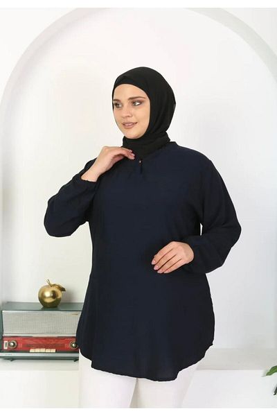 volkitolki Comfortable Cut Woven Tunic - Viscose Cotton Fabric