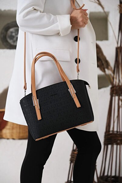 Just Polo حقيبة يد وكتف نسائية سوداء