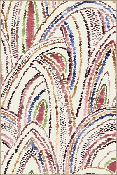 Rugs Modern Halı Woven Base Carpet with Pixel Leaves and Washable Carpet Mira...