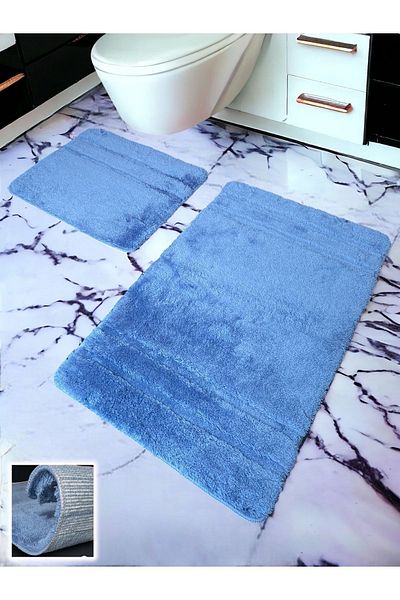Chandler Home Salzach Blue Covoraș de baie din 2 piese (60x100 50x60 cm)