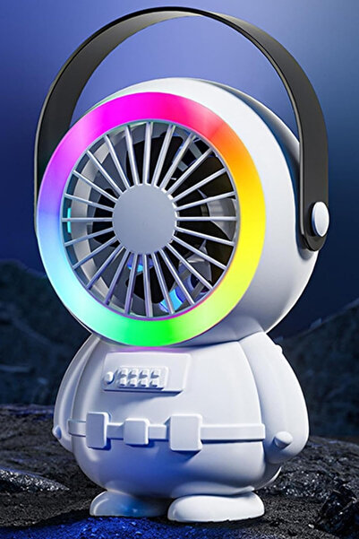 Kamardey 1500mAh Bataryalı Mini Astronot Fan Vantilatör Taşınabilir El - Masaüstü Vantilatör USB şarjlı