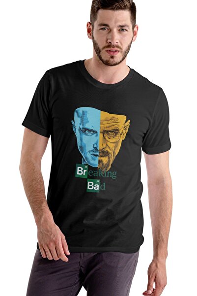 Butik تي شيرت Breaking Bad باللون الأسود للجنسين بلاتر وايت جيسي بينكمان