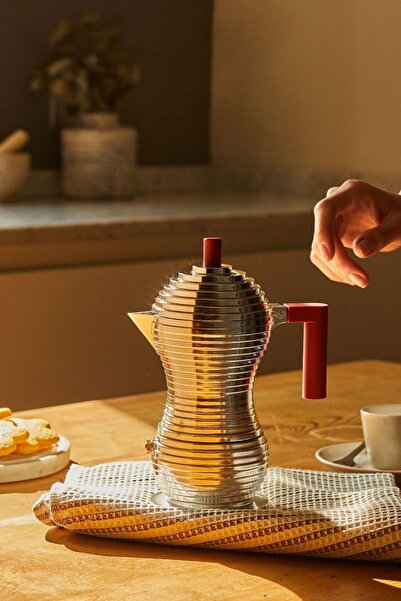 Alessi Pulcina Espresso Kahve Makinesi 20 cm Kırmızı