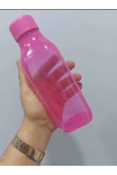 Tupperware Eko Şişe Kare Pembe 500ml