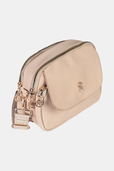 Les Crioch Beşer 3 Compartiment Satin Water Repellent, Istanbul Press Pantofi de damă cu curea reglabilă