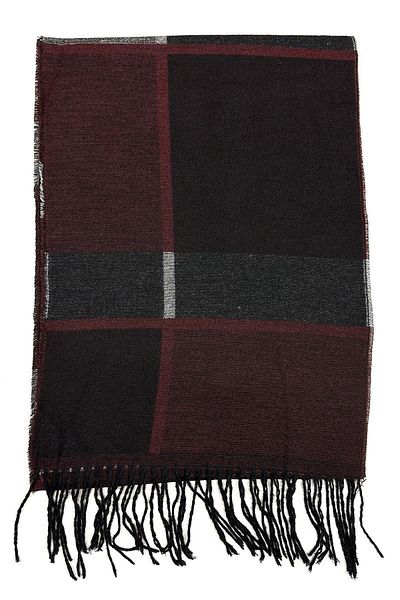 Kravatkolik Claret Red - Black Plaid Pattern Men's Camisole K562