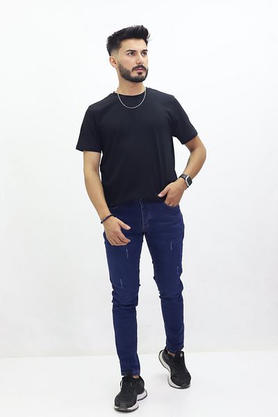 GZT TEKSTİL Висококачествени мъжки дънки - тесни крачоли, нормална талия (7455M)