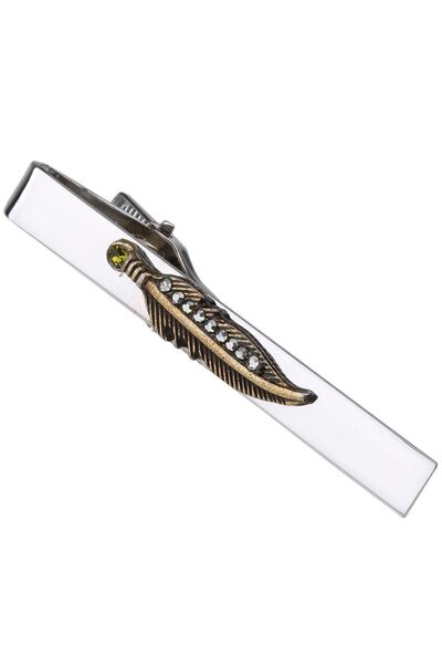 La Pescara Erkek Gümüş Renk Yaprak Motif Kravat İğnesi KIY126 KRVT8690002221863