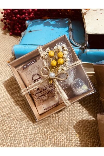 Bidolu 25 Adet Söz Nişan Kına Nikah Bebek Hediyelik Çakıl Taşı Çikolatalı Kah...